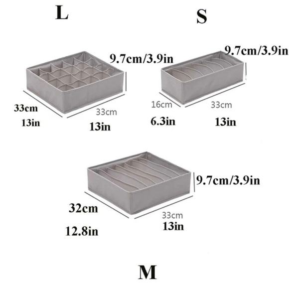 New Foldable Underwear, Socks, Bra Boxes Closet Drawer Storage - Picture 2 of 5